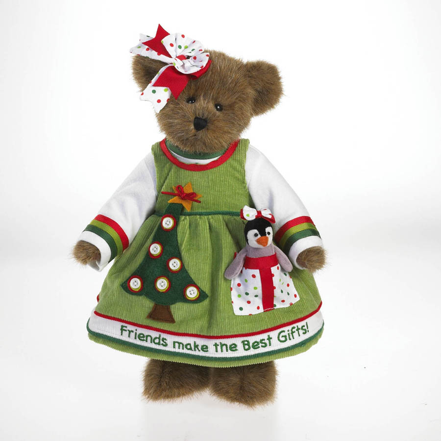 

Коллекционный Boyds Bears медведь Carol Lee Goodfriend with Freezie Коричневый с зеленым (2030)