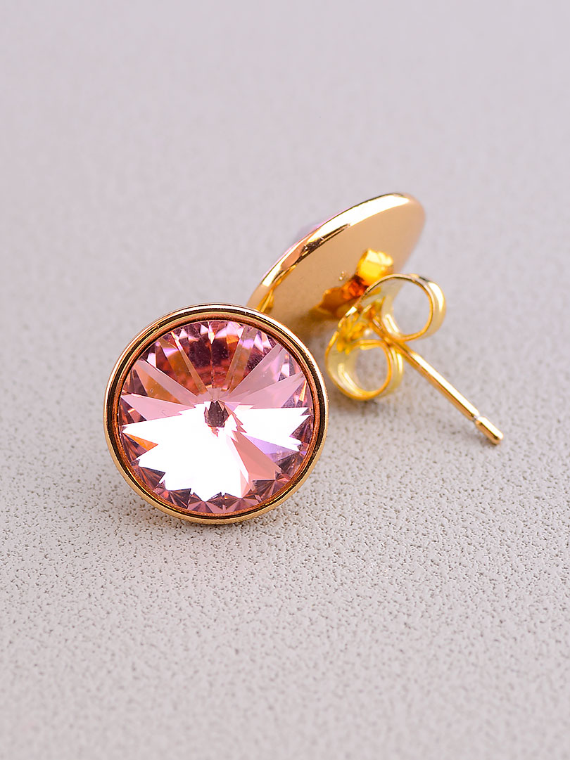 

Серьги розовые Swarovski Xuping (позолота 18к) 097193