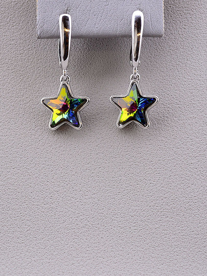 

Серьги Звездочки Xuping Swarovski (родий) 098116