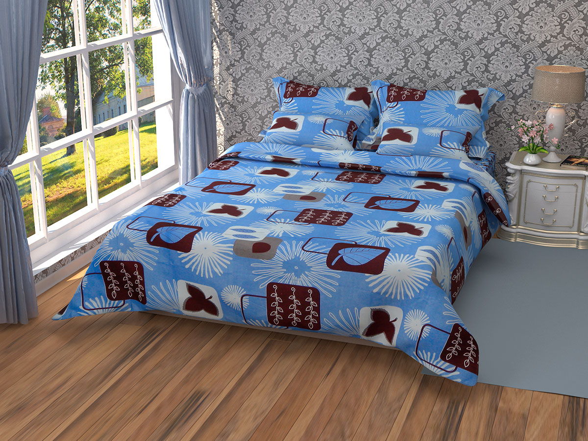 Постельное белье Лелека-842 Leleka-Textile двуспальный Евро цветной ...