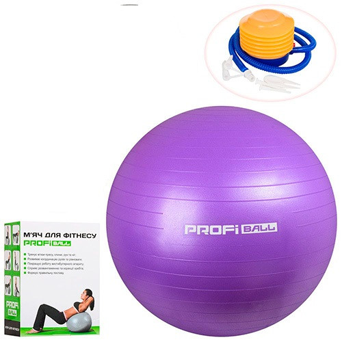 

Мяч для фитнеса Фитбол Profitball 75 см MS1541 фиолетовый