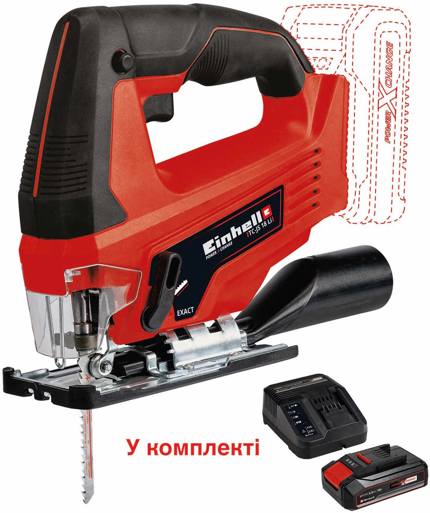 

Електролобзик Einhell X-Change TC-JS 18 Li Kit