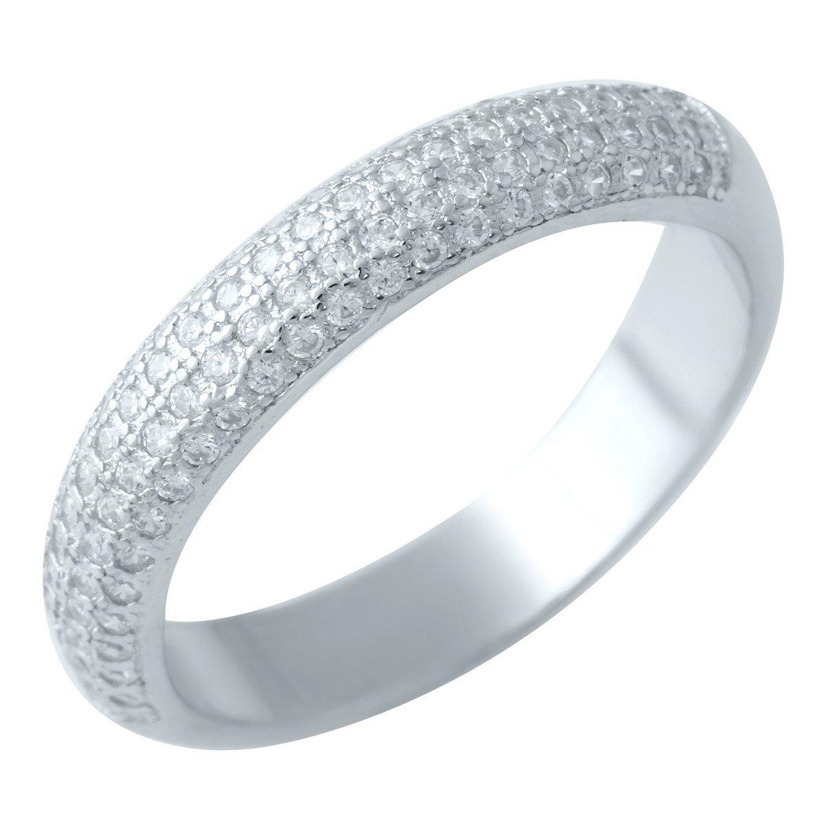 

Серебряное кольцо с фианитами 1914526 16,5 размер