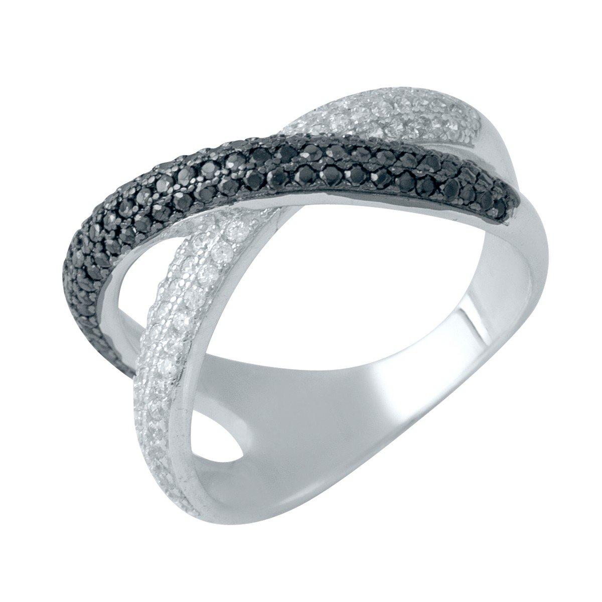 

Серебряное кольцо с фианитами 1987216 18.5 размер