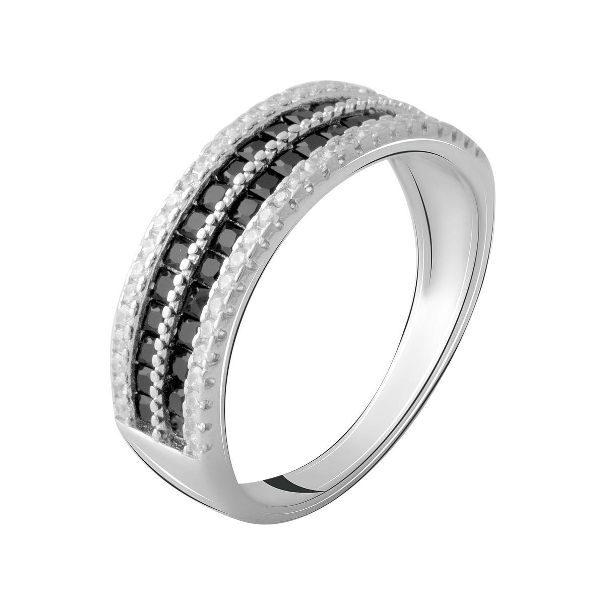 

Серебряное кольцо с фианитами 2067351 16,5 размер