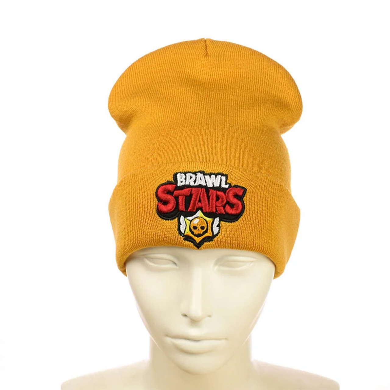 

Шапка Brawl Stars (Бравл Старс)  Горчичная, Шапка Brawl Stars (Бравл Старс) One Size Горчичная