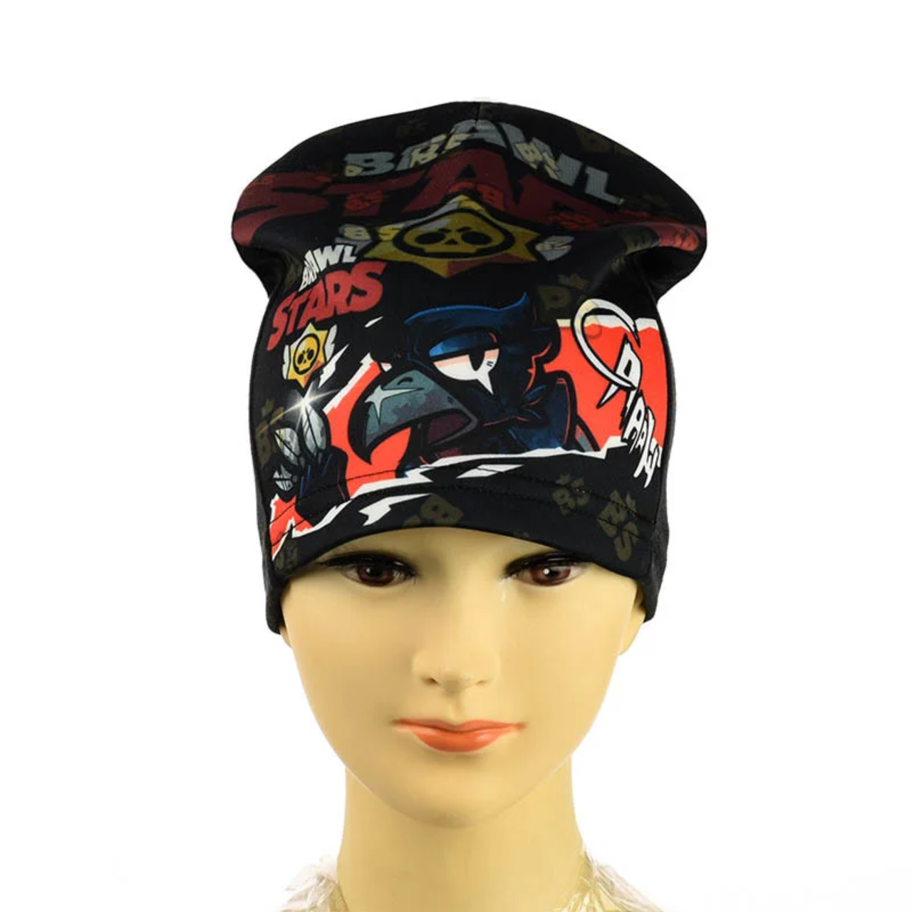 

Шапка Brawl Stars (Бравл Старс) ворон  Черная, Шапка Brawl Stars (Бравл Старс) ворон One Size Черная