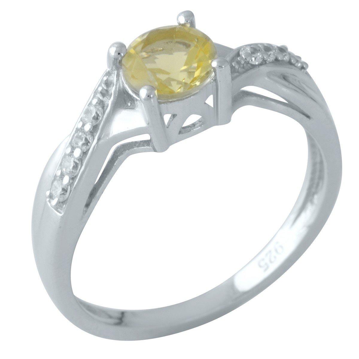 

Серебряное кольцо с цитрином nano 1961087 17.5 размер