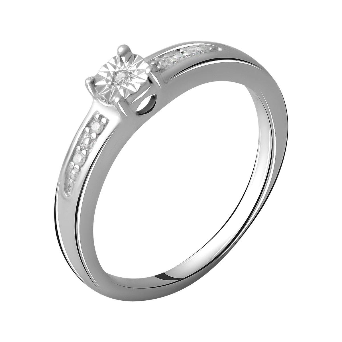 

Серебряное кольцо с натуральными бриллиантом 0.05ct 2064169 16 размер