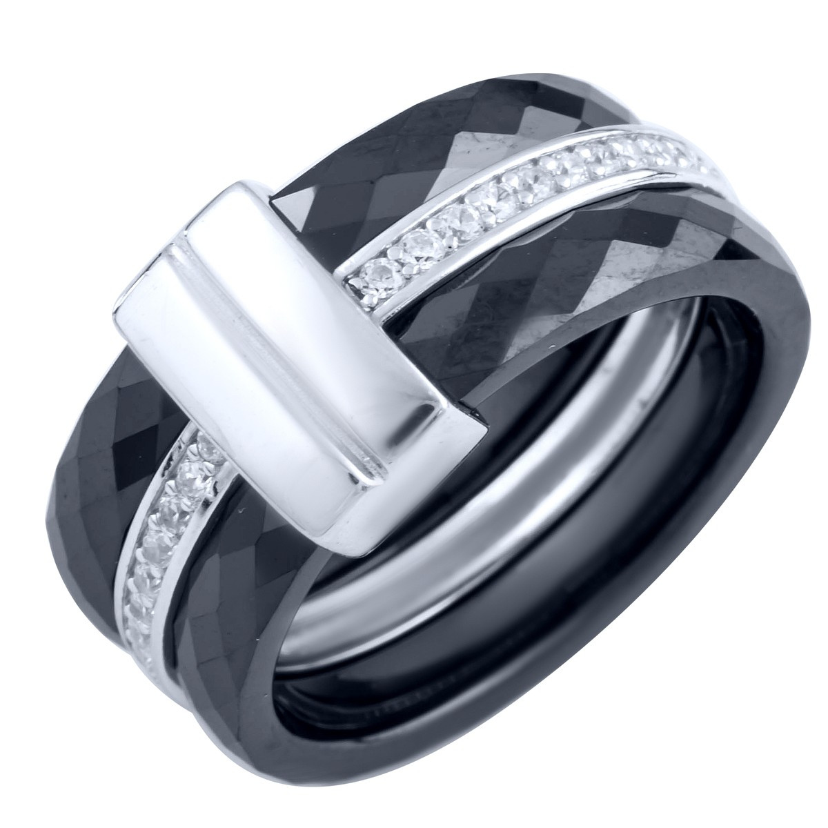 

Серебряное кольцо с керамикой 1903896 17.5 размер