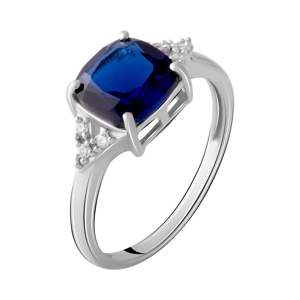 

Серебряное кольцо с сапфиром nano 1.948ct 2068419 17,5 размер
