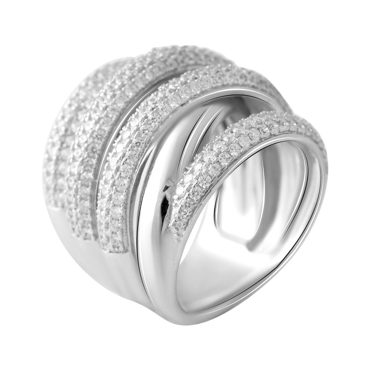 

Серебряное кольцо с фианитами 2056713 16,5 размер