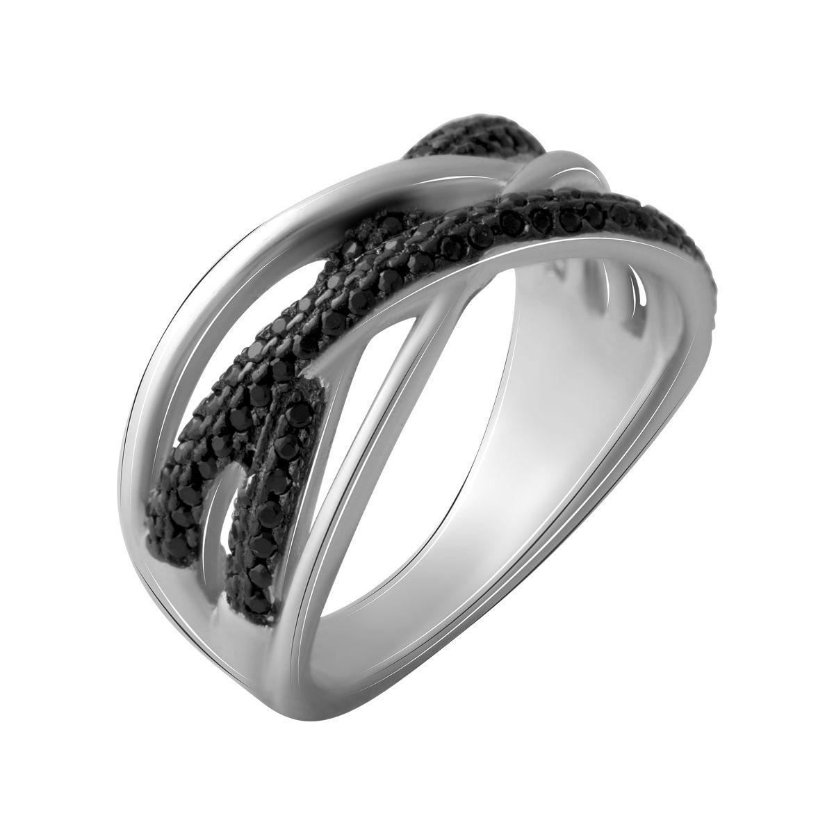 

Серебряное кольцо с фианитами 2067306 18,5 размер