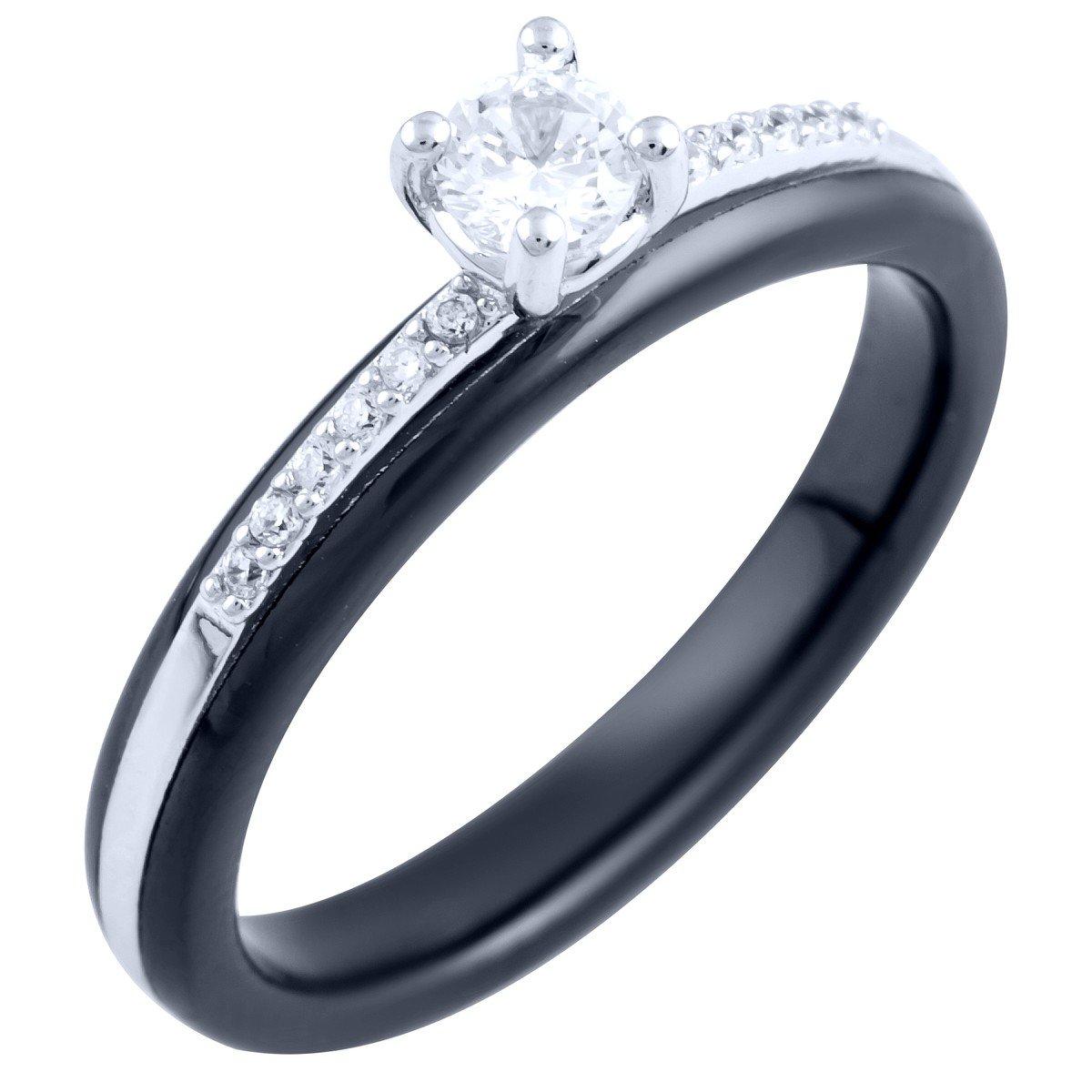 

Серебряное кольцо с керамикой 1885895 18 размер