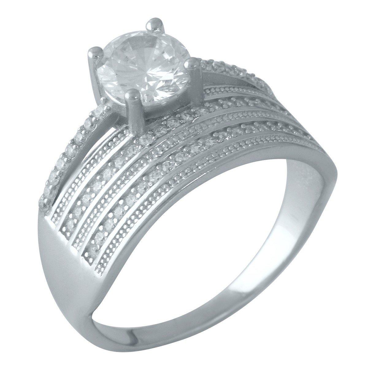 

Серебряное кольцо с фианитами 1955840 17 размер