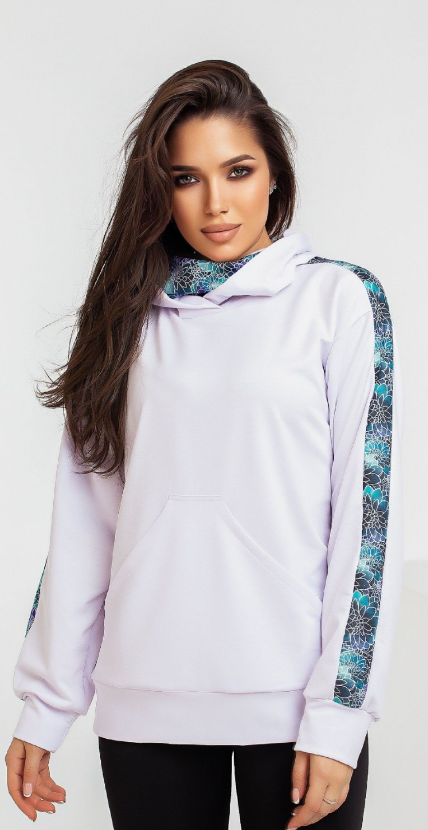 

Женское худи Fashion Woman NB21002 белое р42, Женское худи Fashion Woman NB21002 белое р42/44