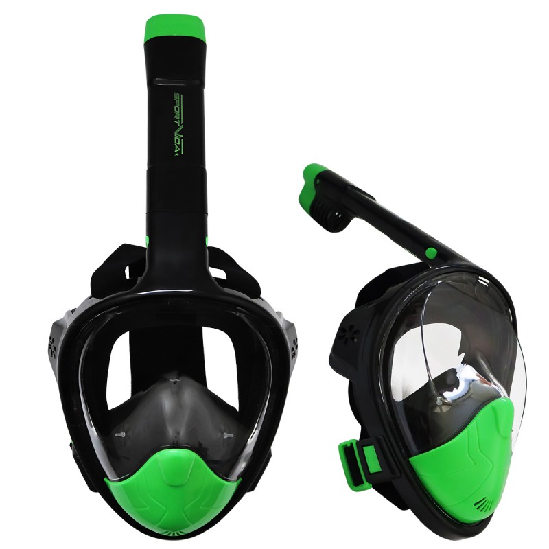 

Маска для снорклинга SportVida Black/Green Size L/XL, код: SV-DN0023