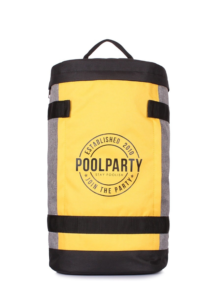 

Молодежный рюкзак Poolparty tracker-yellow-grey желтый