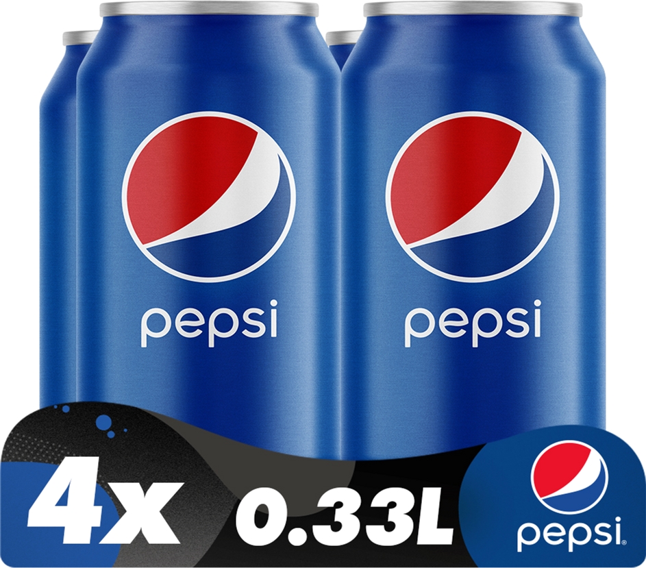 Упаковка безалкогольного напитка Pepsi 0.33 л х 4 банки (4823063108812 ...