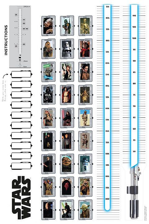 

Наклейка Abystyle Star Wars - Stickers Height Measure 1000 х 700 мм