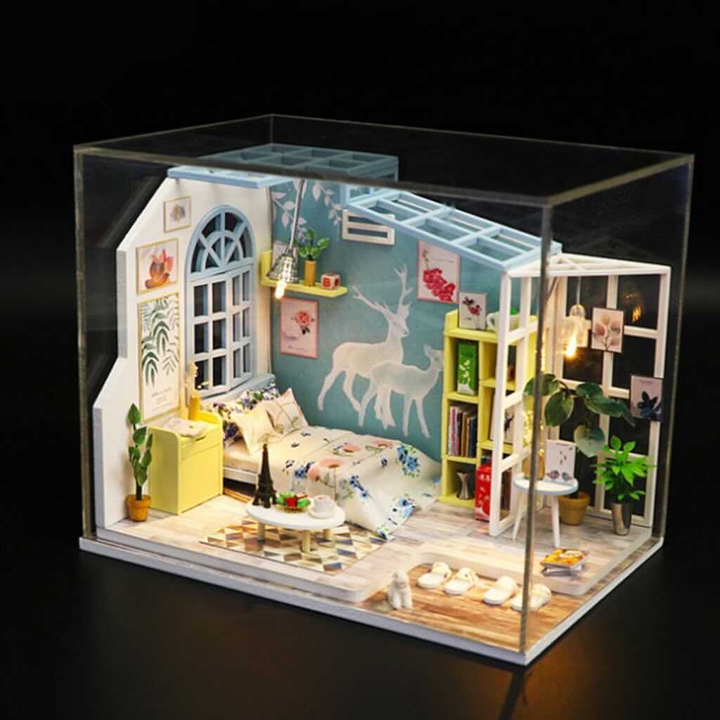 

3D Интерьерный конструктор DIY House Румбокс Hongda craft Семейный отдых + Защитный купол (S922)