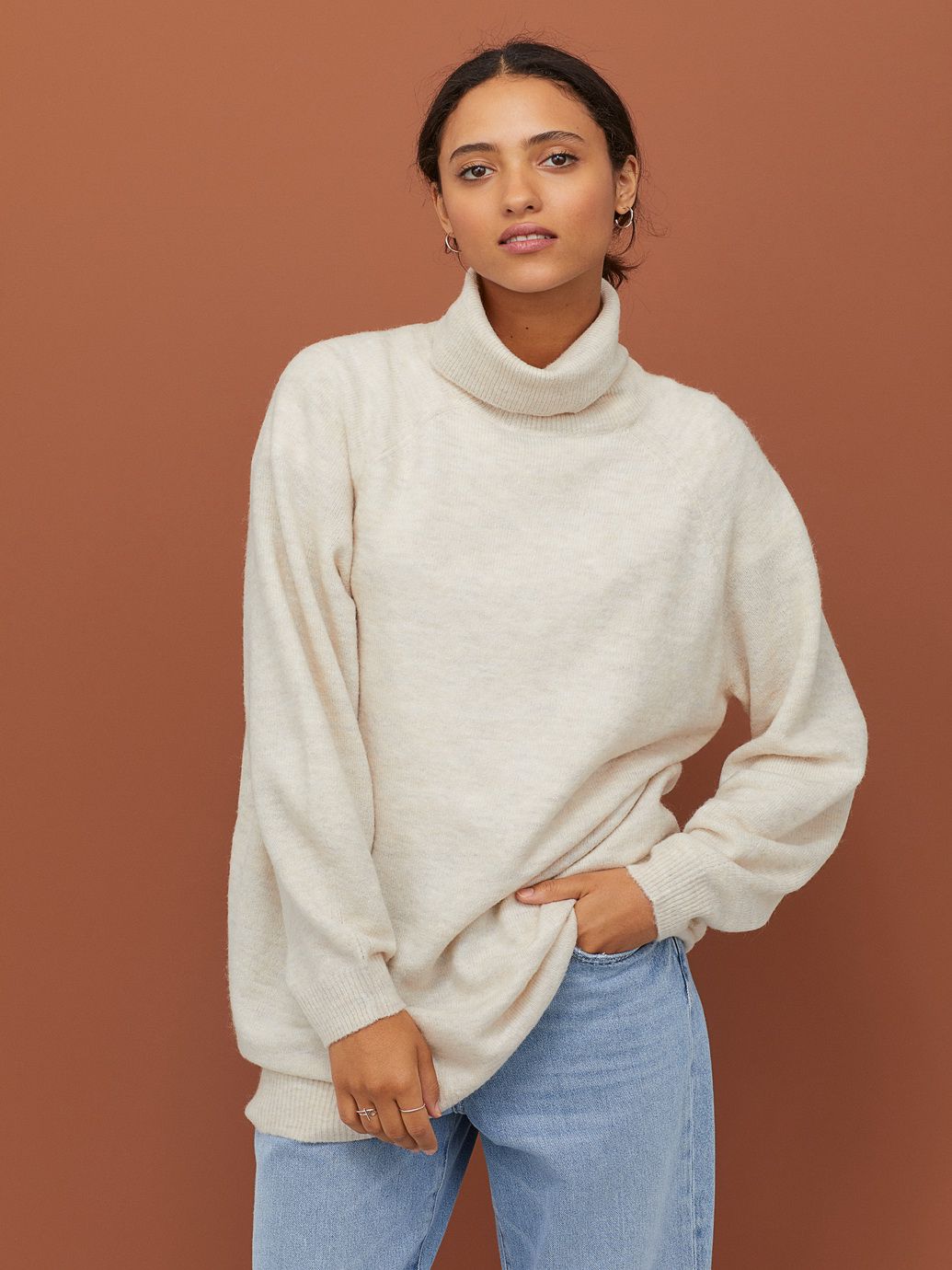 

Свитер H&M 0762205-0 L Бежевый