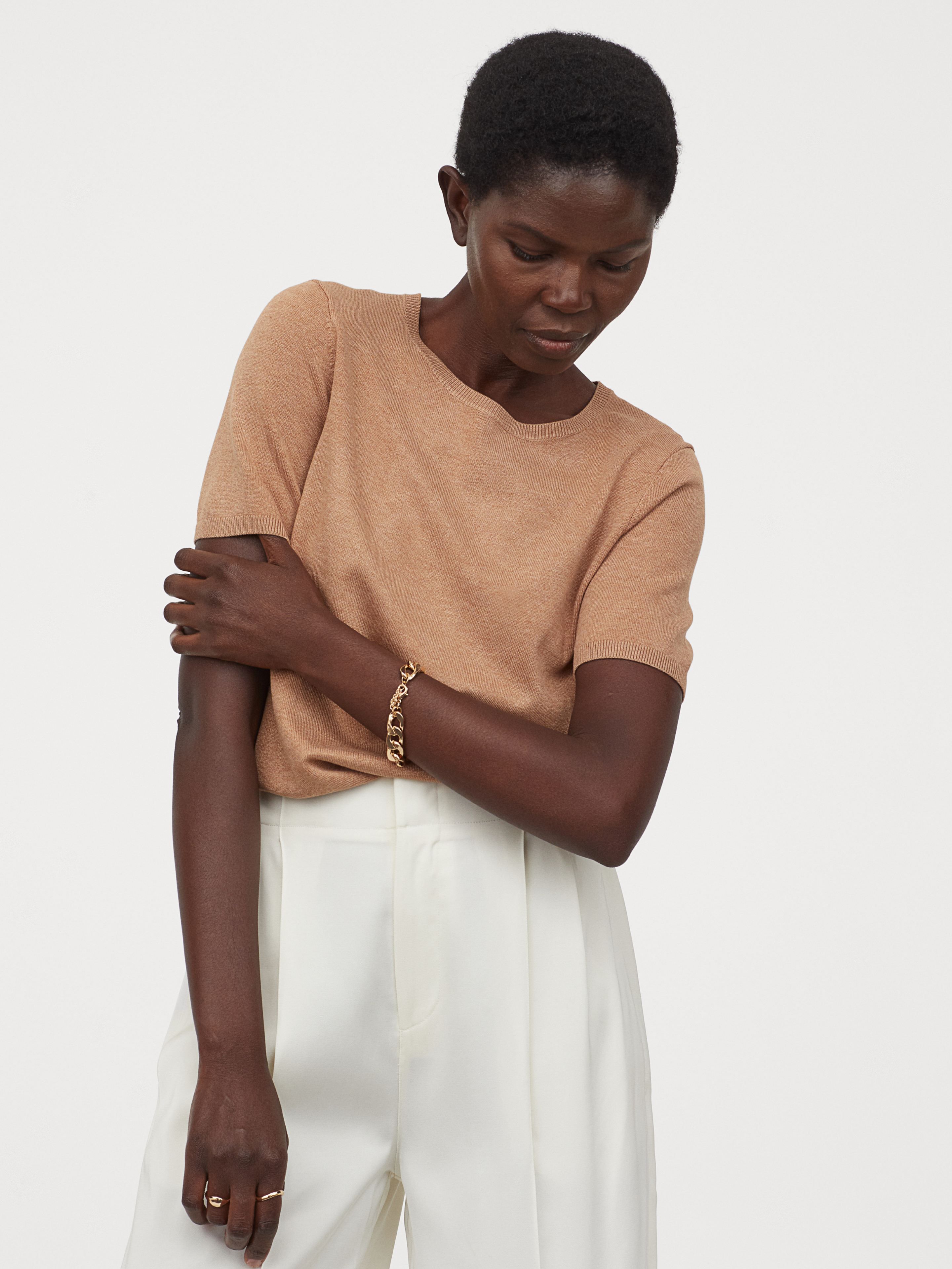 

Футболка H&M 0678942-0 XS Бежевая