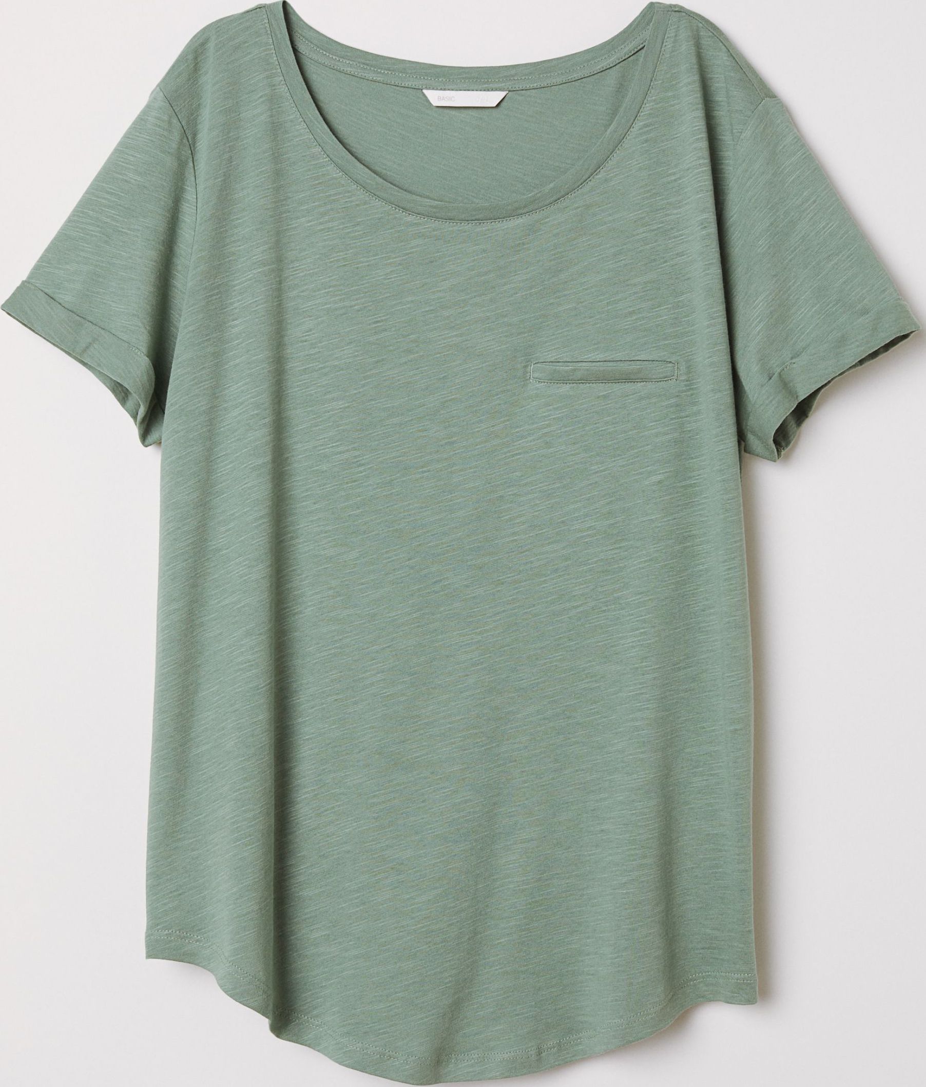 

Футболка H&M 0554598-7 S Зеленая с хаки