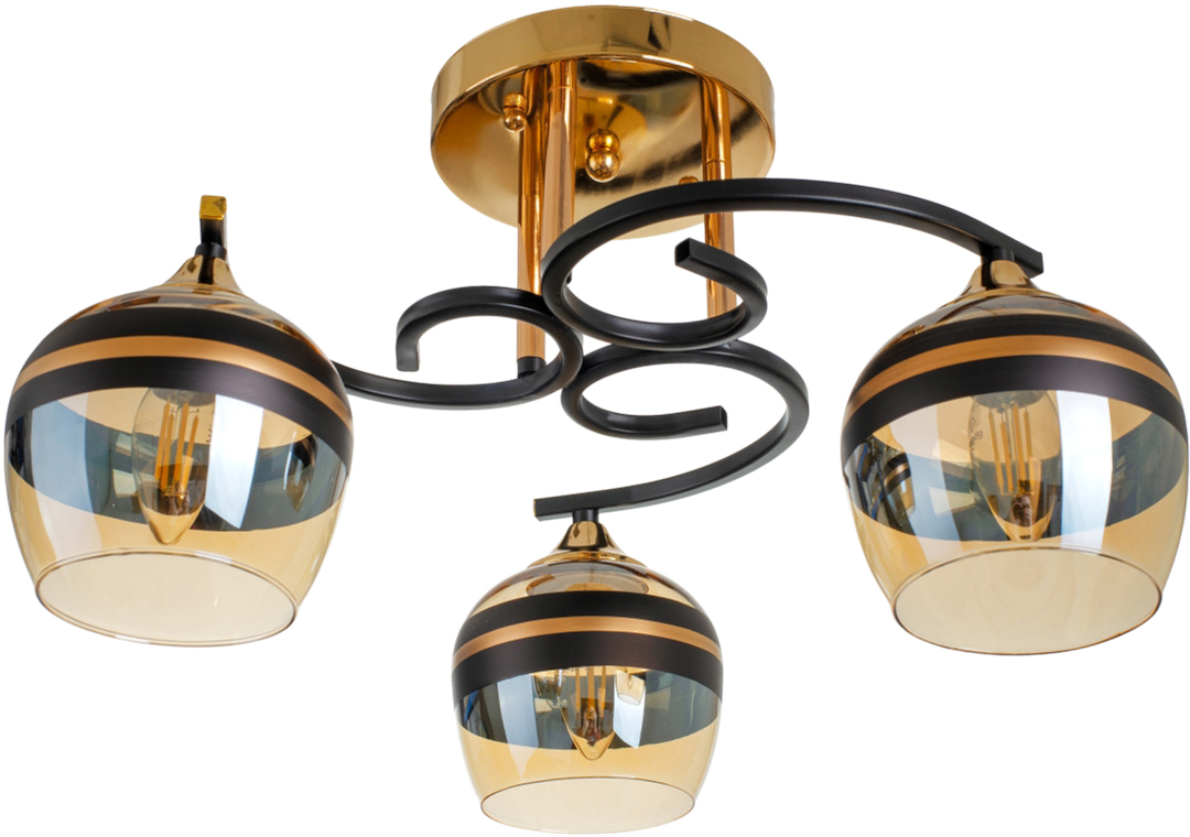 

Люстра Brille LK-716S/3 E27 BK+FG (24-561)