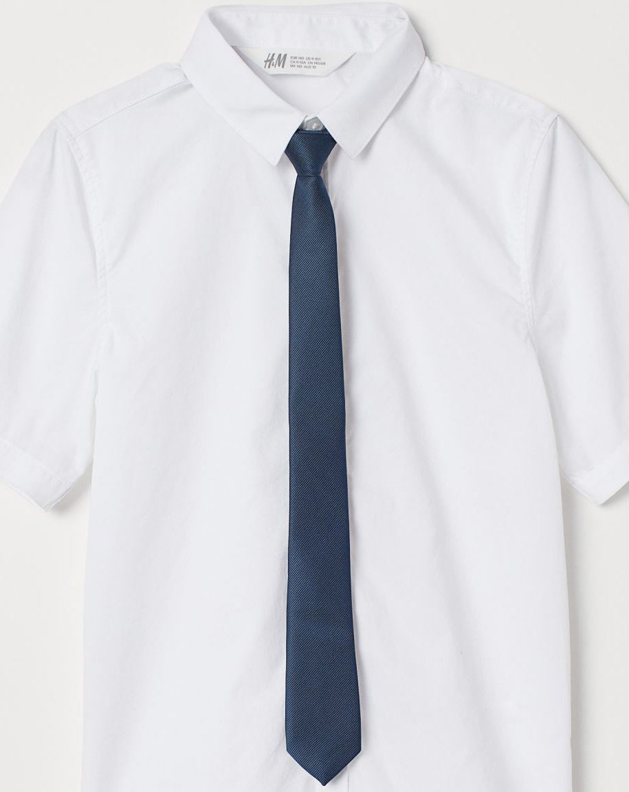 

Галстук H&M 2801-71758312 One Size Темно-синий