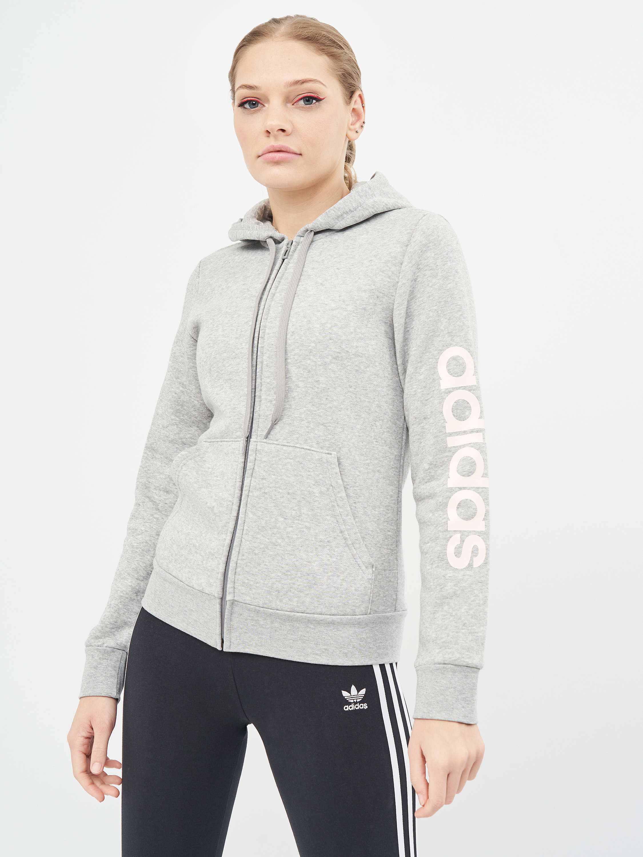 

Толстовка Adidas W E Lin Fzhd Fl GD2987 XS Medium Grey Heather