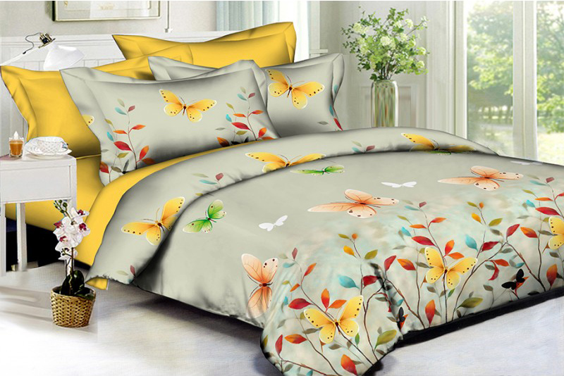 

Комплект постельного белья SoundSleep Yellow Butterflies Полисатин 200х220