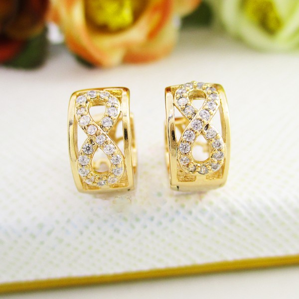 

Серьги Xuping с белыми фианитами позолота 18К 1526000