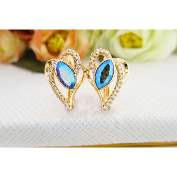 

Серьги Xuping с кристаллами Swarovski позолота 18К 8858000