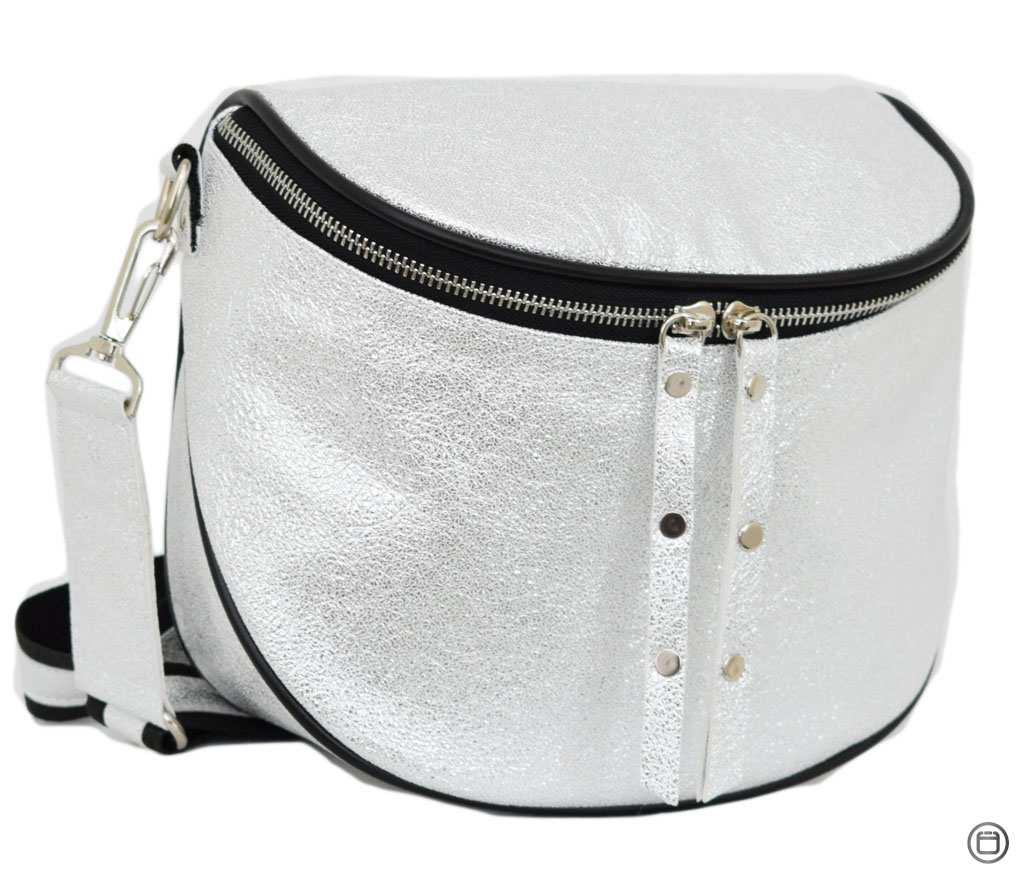

Женская сумка кроссбоди Lucherino 603 серебро светлое н