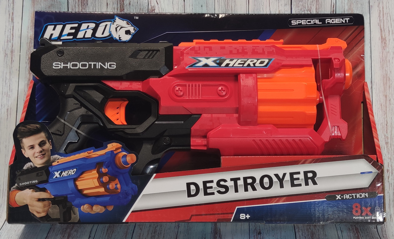 

Бластер Bast XHero 8 патронов Красный (8046-2)