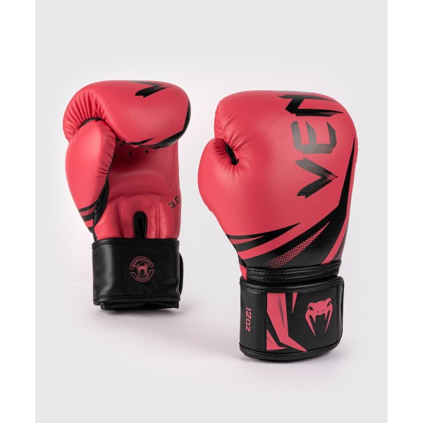

Боксерские перчатки Venum Original Challenger 3.0 (16oz) Черные с розовым