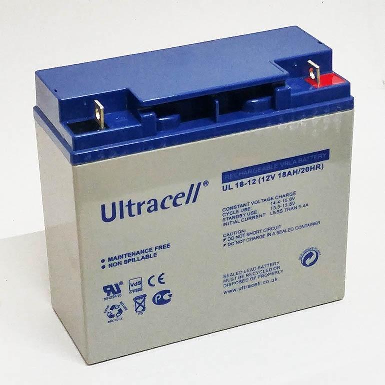 

Батарея аккумуляторная Стационарная Ultracell AGM 18Ач UL18-12 12В Англия