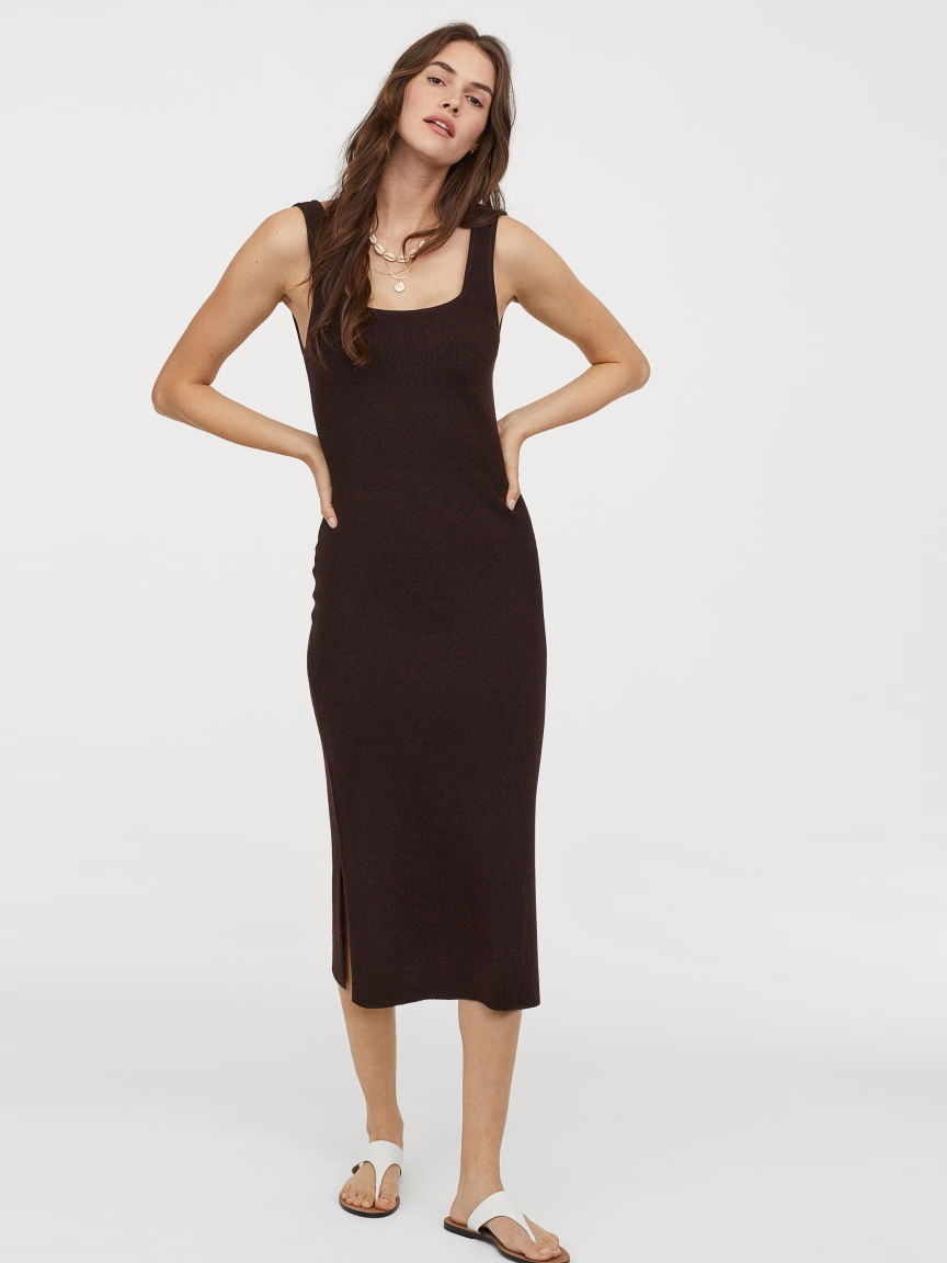 

Платье H& 0755223-9  Темно-коричневое, Платье H&M 0755223-9 M Темно-коричневое