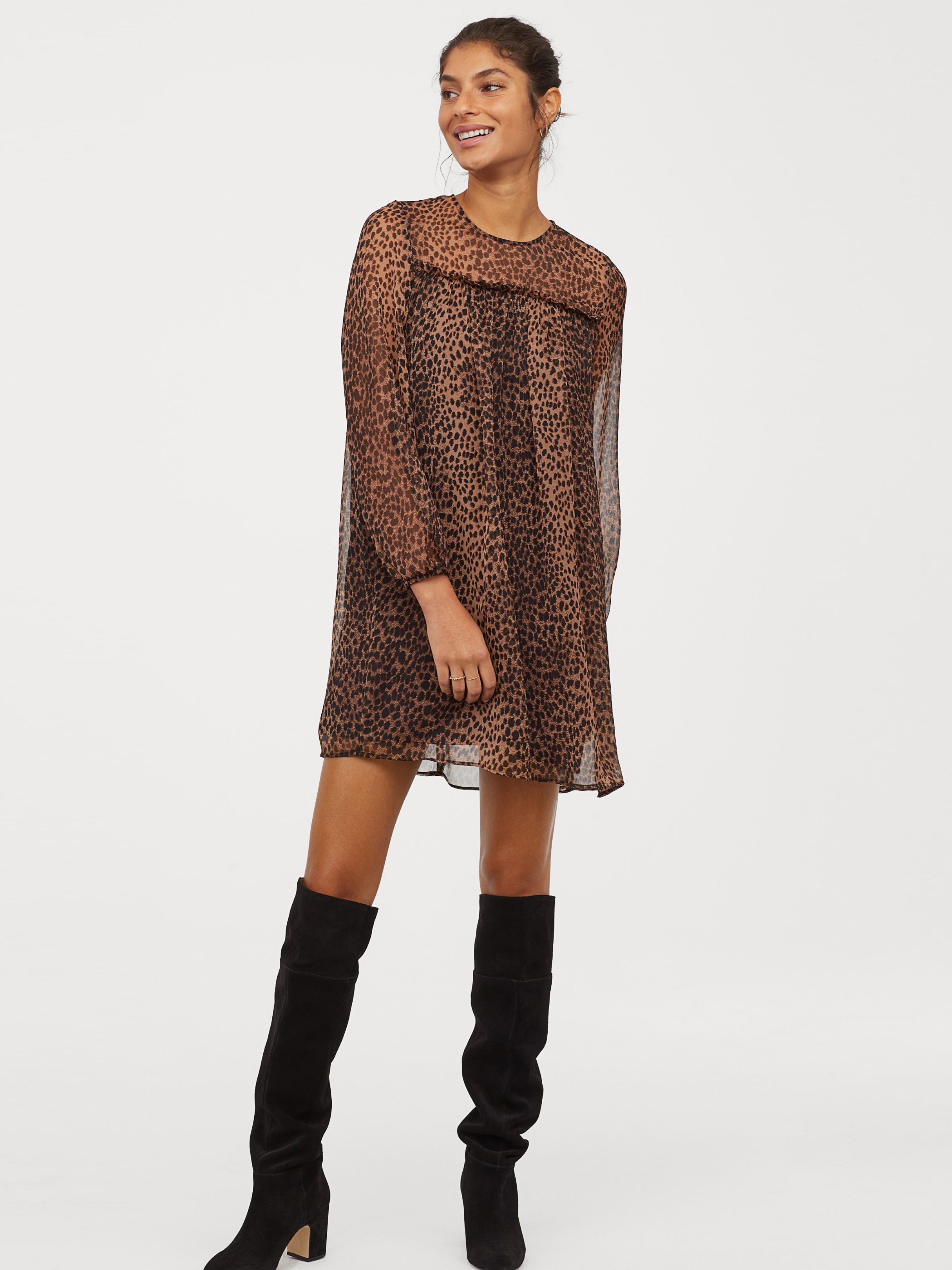 

Платье H&M 0806645-0  Коричневое, Платье H&M 0806645-0 46 Коричневое