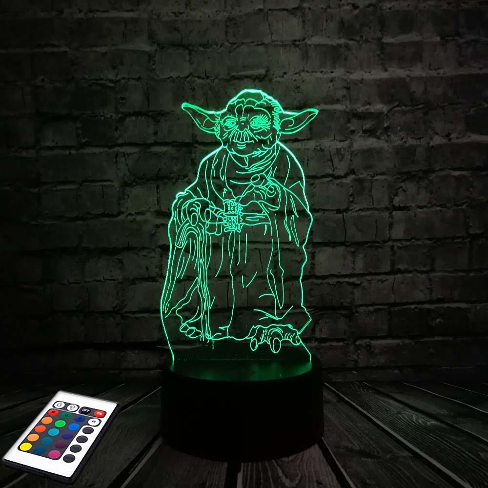 

3D светильник с пультом и аккумулятором 3D Lamp Йода (LP-3010)
