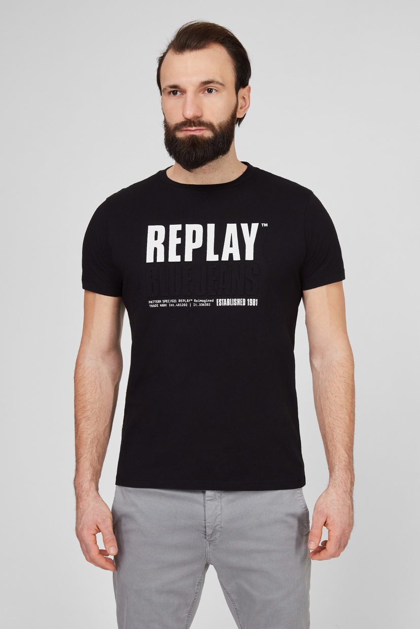 

Мужская черная футболка Replay S M3413 .000.22880