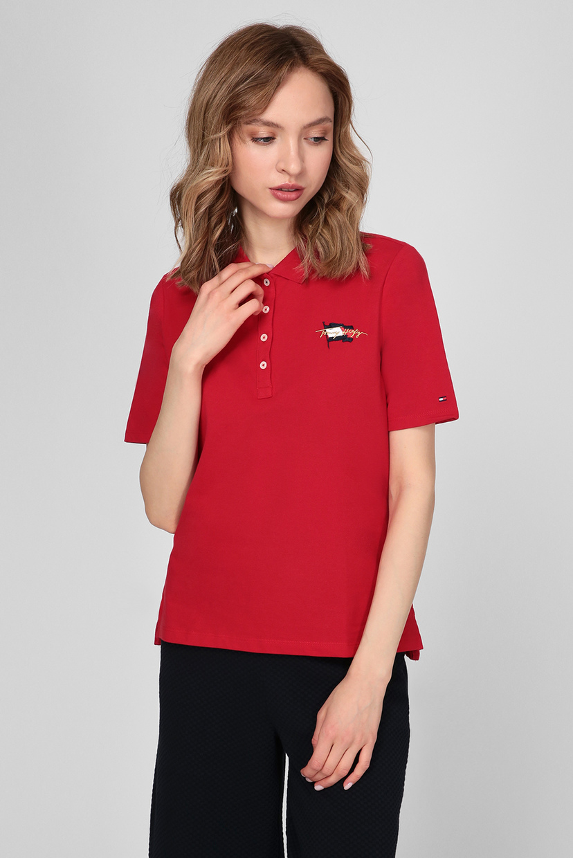 

Женское красное поло REGULAR FLAG POLO Tommy Hilfiger S WW0WW30832