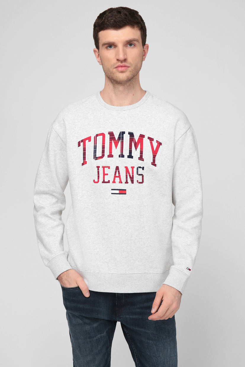 

Мужской серый свитшот TJM PLAID TOMMY GRAPHIC CREW Tommy Hilfiger XL DM0DM09429