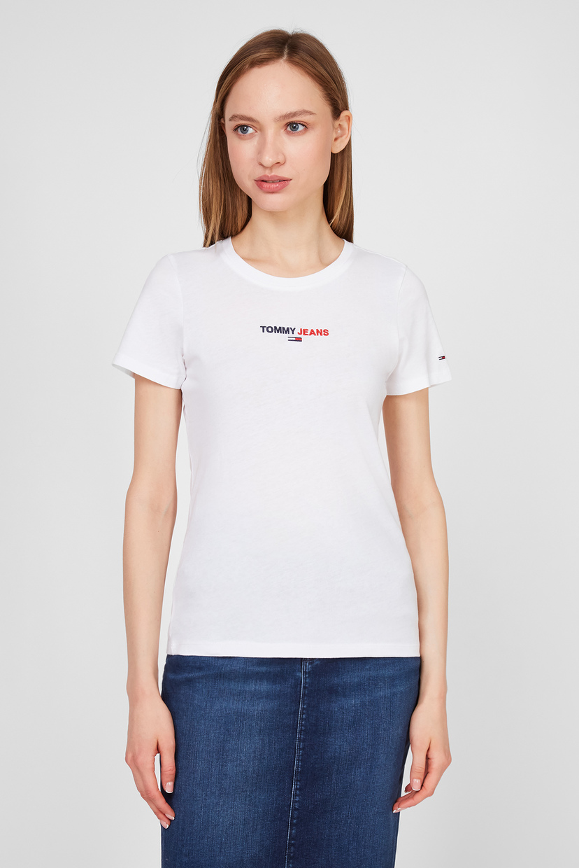 

Женская белая футболка TJW LINEAR Tommy Hilfiger M DW0DW10514