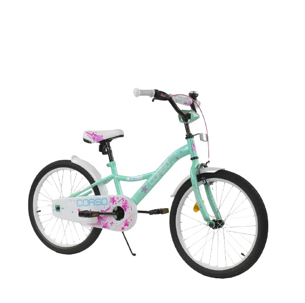 

Велосипед 20" дюймов 2-х колёсный "CORSO" БИРЮЗОВЫЙ S-20281