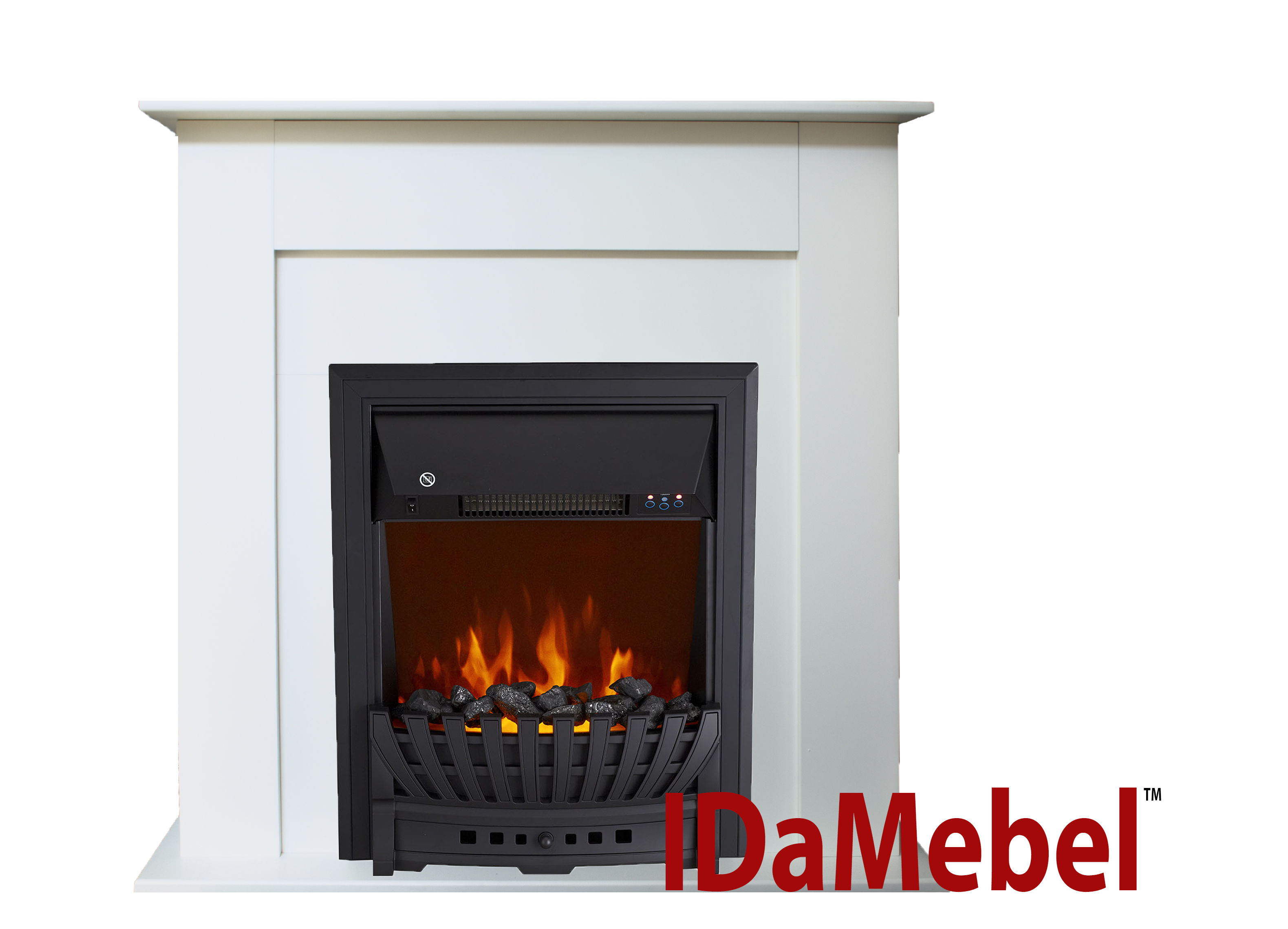 

Каминокомплект IDaMebel Francheska Белый Aspen Black