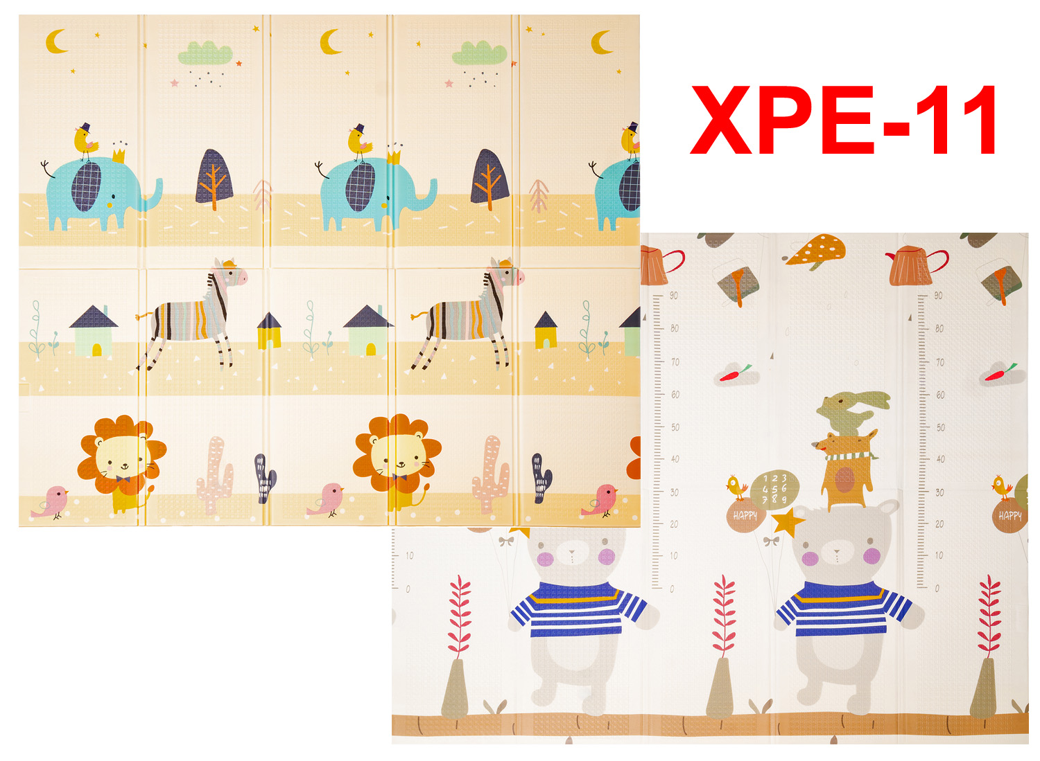 

Детский складной двусторонний развивающий термоковрик QKids XPE-11 180x200x1 см