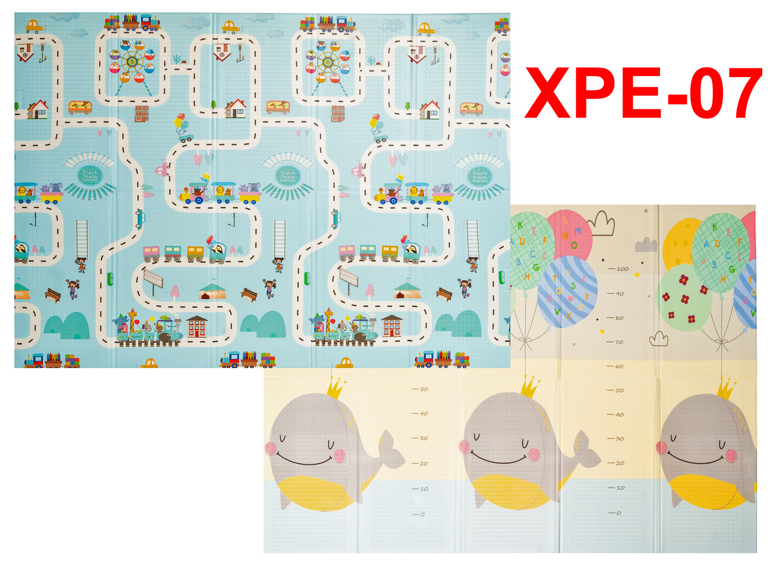 

Детский складной двусторонний развивающий термоковрик QKids XPE-07 180x200x1 см