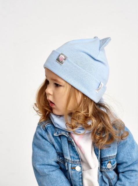 

Шапка и хомут для девочки 6070 DemboHouse 46-48 Голубой 44769